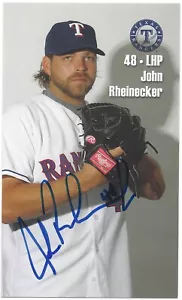 2006 Texas Rangers Team Issued *AUTOGRAPHED* Postcard John Rheinecker SGA RIP - Picture 1 of 1