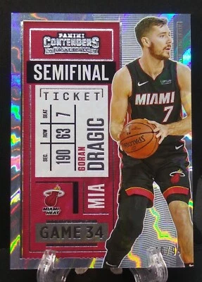 Boleto de semifinal 2020-21 Panini Contenders #34 Goran Dragic/99 Miami Heat  Foto 1 de 4