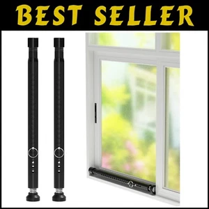 Adjustable Sliding Door Security Bar - 2-Pack Childproof Window Lock, 16-51 Inch - Picture 1 of 8