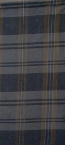 Vtg Large Plaid Cotton Fabric 45" x 1-1/4 Yards Yellow Gray Black - Bild 1 von 2