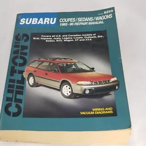 Chilton's Subaru Repair Manual 1985-1996 Covers All Coupes, Sedans, Wagons - Foto 1 di 3