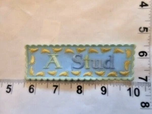Colorful  BABY  "A STUD" patch    Vintage sew on patch   free shipping - Picture 1 of 1