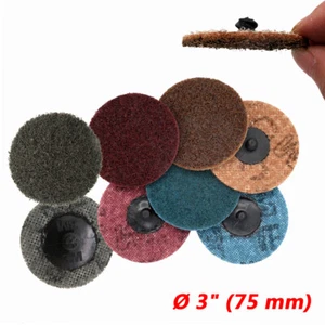 Ø 3" 75mm Sanding Discs Quick Change Type-R Roll Lock Pads Grit 150 240 400 600 - Picture 1 of 12