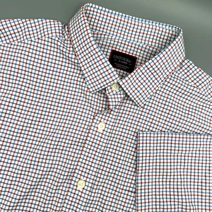 UNTUCKit Kemmeter Shirt XL Red Blue Plaid Stretch Regular Fit Short Sleeve - Picture 1 of 13