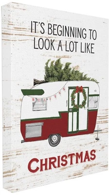 Stupell se parece mucho a Navidad cámper lienzo arte de pared impresión multicolor Foto 1 de 4