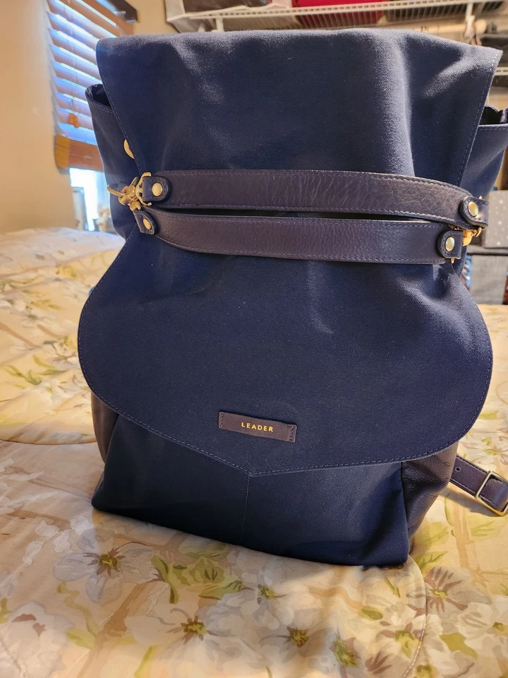 Leader  Canvas Blue Diaper Bag Backpack/laptop - Image 1 of 4