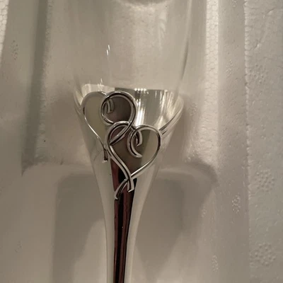 Juego de 2 flautas tostadas True Love caja nueva copas de champán para novia novio Foto 1 de 4