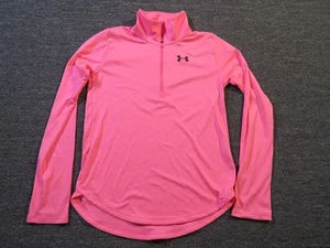 Under Armour Pullover Womens YXL Quarter Zip Long Sleeve Loose Fit Running Top - Picture 1 of 10