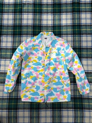 Archive BAPE NIGO era white Jacket rare sz L cotton candy - Image 1 of 4