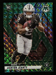 Tarjeta de novato Ashton Jeanty 2025 Panini mosaico verde mosaico Prizm - #345 Raiders - Imagen 1 de 2