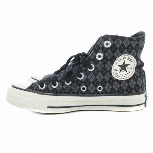 Sneakers Converse in tela taglio alto modello Argyle check 23 5 cm grigio scuro usate 613