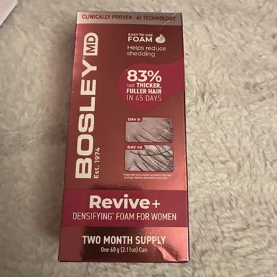 Bosley MD WOMEN'S REVIVE+ Densifying Foam For Women 2 Month Supply 2.11oz New - Image 1 of 3