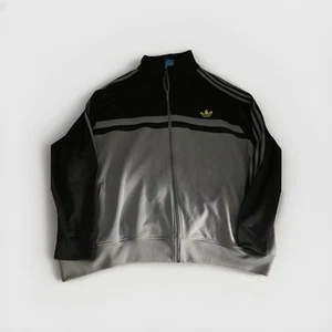 Herren Adidas Full Zip drei Streifen Sweatshirt Größe 4XL grau und schwarz - Bild 1 von 2