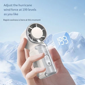 Mini Portable Handheld Fan USB Rechargeable Lightweight 199 Speed Adjustable - Photo 1/5