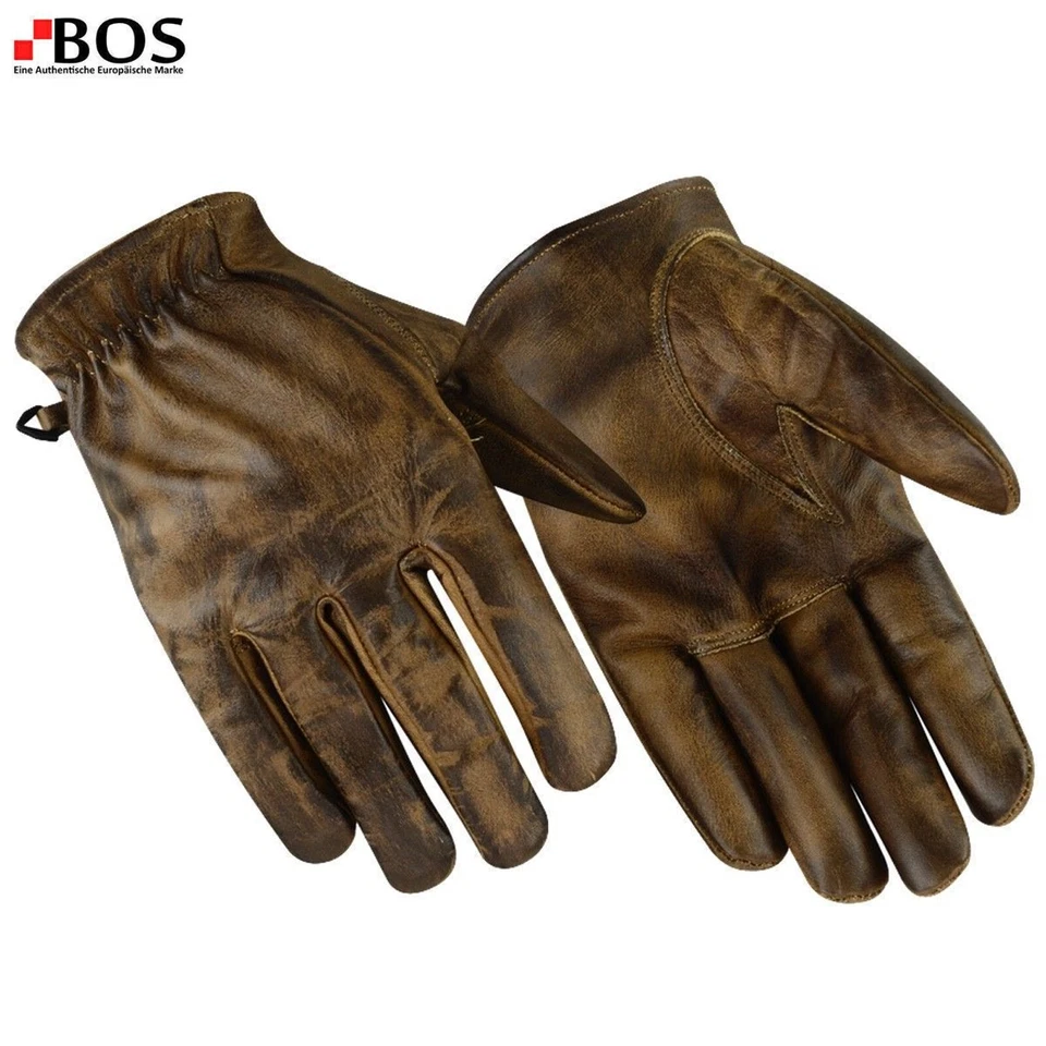 Herren Sommer Motorrad Chopper Handschuhe Leder Motorrad handschuhe - Bild 1 von 4