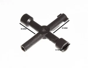 New 3 X Plastic 4 Way Utility Cabinet Keys For Meter Water Electric Gas Box - On - Picture 1 of 1