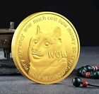1Pcs Gold Dogecoin Coins Commemorative 2021 New Collectors Gold Plated Doge Coin