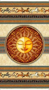 2.6 Yards Digital Cotton Fabric - QT Fabrics Southwest Soul Quilt Panel - Picture 1 of 1