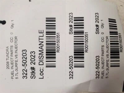 Toyota Tundra, Pieza Inyector Combustible, 2008-2022, 5.7L-V8, 3URFE, 23209-09151 Foto 1 de 4