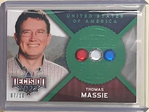 U.S. REP. THOMAS MASSIE #/D 7/10 2022 DECISION POLITICAL GEMS CARD KENTUCKY - Picture 1 of 2