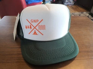 Glacier National Park (GNP) Montana Mesh Snapback Trucker Hat Green/White NWT - Picture 1 of 5