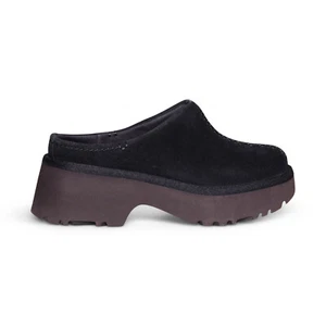 UGG NEW HEIGHTS CLOG BLACK SUEDE SLIP ON WOMEN'S SHOES SIZE US 9/UK 7 NEW - Picture 1 of 5
