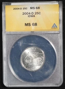 2004-D Washington Quarter - Iowa - ANACS MS-68 TQ2494/JH - Picture 1 of 2