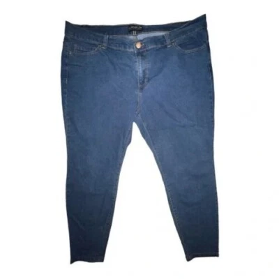 MUJER FOREVER 21+ VAQUEROS ELÁSTICOS TALLA GRANDE desgastados al tobillo 42w/28L TALLA 20 S2a Foto 1 de 4