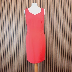 Gerry Weber Dress UK 12 Red Pink Knee Length Straight Pencil Office - Picture 1 of 10