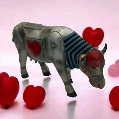 2002 Cow Parade Wizard of Oz Tin Man Cow No. 7242 w/ Box - Image 1 of 4