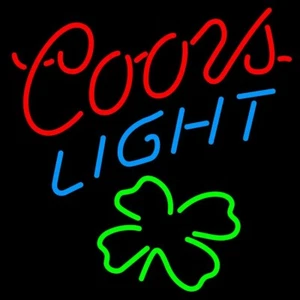 Green Shamrock 10" Vivid LED Neon Sign Light Lamp Decor Nightlight Bar VL527 - Picture 1 of 4