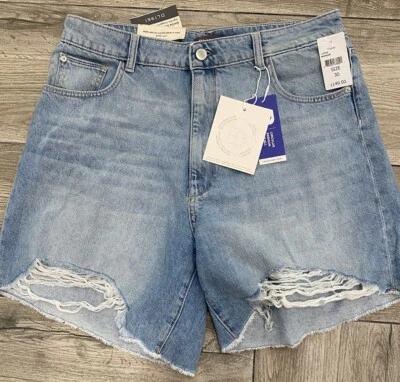 $149 DL1961 женщин синий Emilie высоты винтажный джинсовой ткани Jean срез шорты размер 30 - Изображение 1 из 4