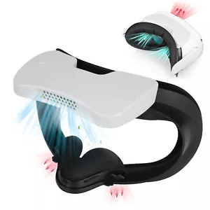 Cooling Fan Face Cover Pad for Oculus Quest 2 VR Headset PU Noiseless W/Nose Pad - Picture 1 of 8