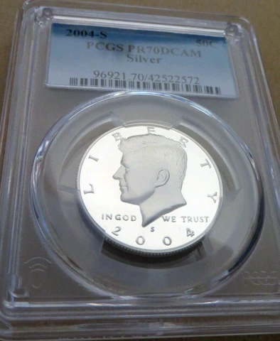 2004 S Kennedy SILVER Half Dollar JFK Proof PCGS PR70DCAM 50c Deep Cameo Cover