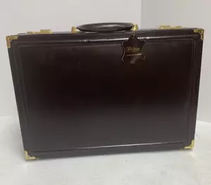 Heritage Industries Top Grain Leather Combination Lock Briefcase- Brass Hardware - Picture 1 of 6