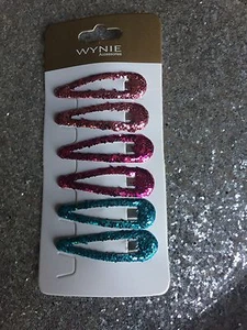 6 Pinces Epingle Barrette Clips Paillette à Cheveux Bleu Rose Fuschia Coiffure - Picture 1 of 1
