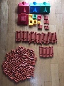 First Learning Wooden/Plastic Log Building Fun Set 200 Pieces - Picture 1 of 10