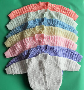 Hand knitted baby cardigan. 3-6 months. Various colours available.
