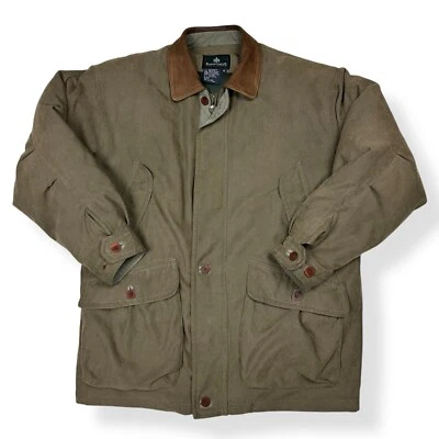 VTG Rainforest Men Barn Chore Coat Jacket M Tan Down Filled Removeable Zip Liner - Image 1 of 4