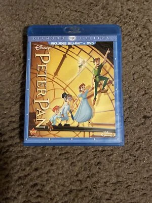Disney Peter Pan (Blu-ray, DVD, 2013, 2-Disc Set, Diamond Edition) Very Good! - Image 1 of 2