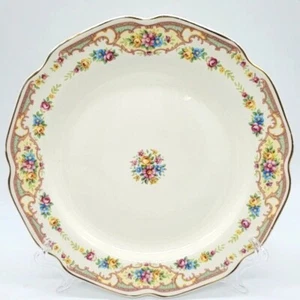1930s Mount Clemens MILDRED Floral 9" Luncheon Plate USA - Picture 1 of 8