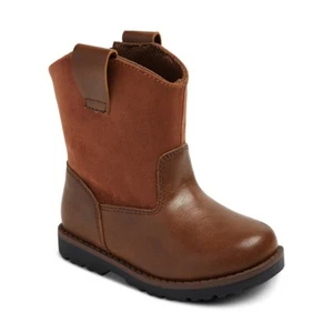 Cat & Jack Toddler Boys' Hunter Slip-On Fashion Boots - Brown size 10 - Picture 1 of 5