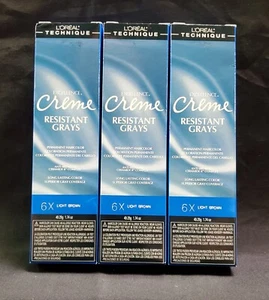 L'OREAL Excellence Resistant Grays Haircolor 6X Light Brown 1.74 oz (Pack of 3) - Picture 1 of 2