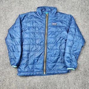 Patagonia Nano Puff Jacket Boys Medium 10 Blue Ski Snowboard Primaloft Outdoor - Picture 1 of 15