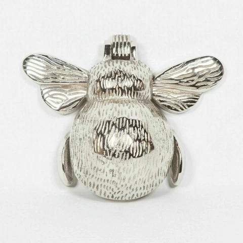 replica Solid Brass Chrome Finish Queen Bumble Bee Door Knocker Country Style Cover