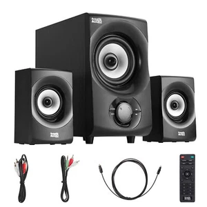 Acoustic Audio Home 2.1 Speaker System with Bluetooth/Optical/USB/Aux/SD Inputs - Picture 1 of 9