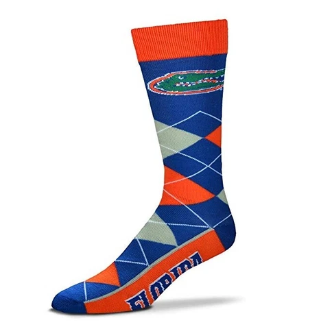 Florida Gators Orange & Blue Argyle Lineup Deuce Crew Socks Cover