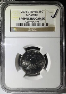 2003-S Missouri 25C Silver Proof Quarter NGC PF 69 UCAM - Picture 1 of 2
