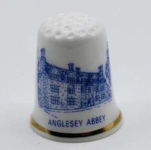 COLLECTABLE BONE CHINA THIMBLE 'ANGLESEY ABBEY, THE NATIONAL TRUST - Picture 1 of 5