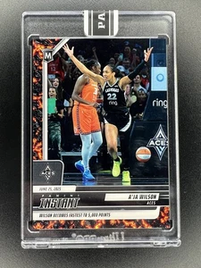2025 Panini Instant WNBA #94 A'ja Wilson 5,000 Points Milestone Aces Magma 1/1 - Picture 1 of 4